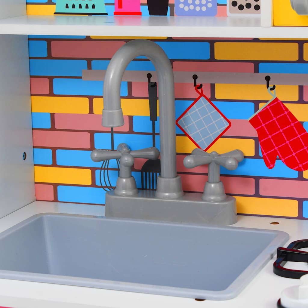 vidaXL Kinderspielküche MDF 80 x 30 x 85 cm Mehrfarbig