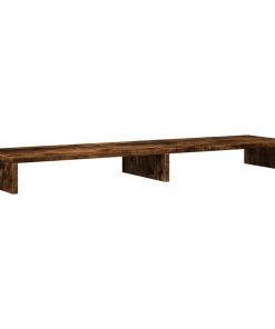 vidaXL Monitorständer Räuchereiche 100x27x10 cm Holzwerkstoff