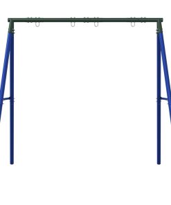 vidaXL Schaukelgestell mit 4 Haken Blau Stahl
