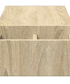 vidaXL Monitorständer mit Stauraum Sonoma-Eiche 100x27x15 cm