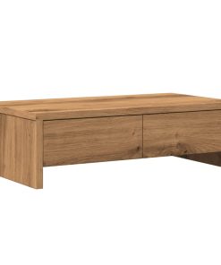 vidaXL Monitorständer mit Schubladen Artisan-Eiche 50x27x15 cm