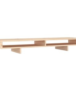 vidaXL Monitorständer 100x27x14 cm Massivholz Kiefer