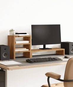 vidaXL Monitorständer mit Schreibtisch-Organizer Artisan-Eiche