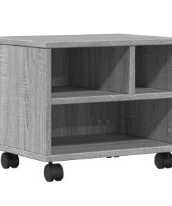 vidaXL Druckerständer mit Rollen Grau Sonoma 41x32x34,5 cm