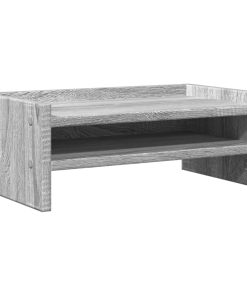 vidaXL Monitorständer Grau Sonoma 42x24x16 cm Holzwerkstoff