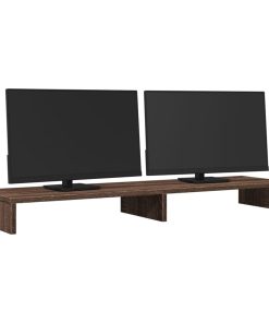 vidaXL Monitorständer Braun Eichen-Optik 100x27x10 cm Holzwerkstoff