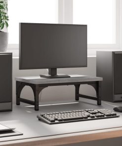 vidaXL Monitorständer Grau Sonoma 37x23x14 cm Holzwerkstoff