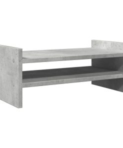 vidaXL Monitorständer Betongrau 50x27x20 cm Holzwerkstoff