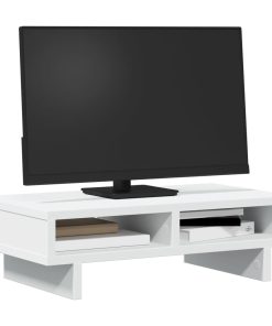 vidaXL Monitorständer Weiß 50x27x15 cm Holzwerkstoff
