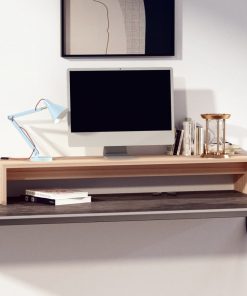 vidaXL Monitorständer 100x27x15 cm Massivholz Kiefer