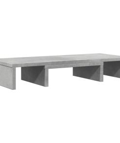 vidaXL Monitorständer Verstellbar Betongrau 60x24x10,5cm Holzwerkstoff