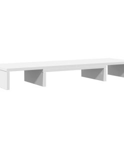 vidaXL Monitorständer Verstellbar Weiß 80x24x10,5 cm Holzwerkstoff