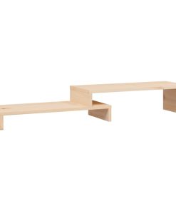 vidaXL Monitorständer (52-101)x22x14 cm Massivholz Kiefer