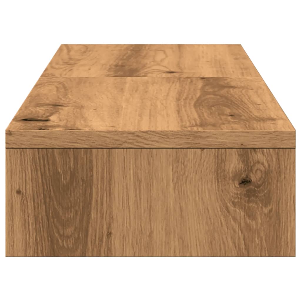 vidaXL Monitorständer Verstellbar Artisan-Eiche 80x24x10,5 cm