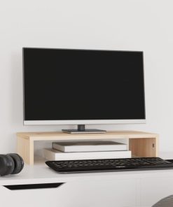 vidaXL Monitorständer 50x27x10 cm Massivholz Kiefer