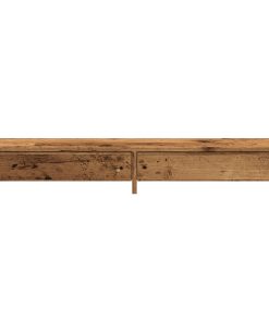 vidaXL Monitorständer mit Schubladen Altholz-Optik 100x27x15 cm