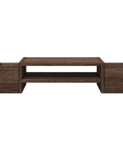 vidaXL Monitorständer mit Stauraum Eichen-Optik 70x27x15 Holzwerkstoff