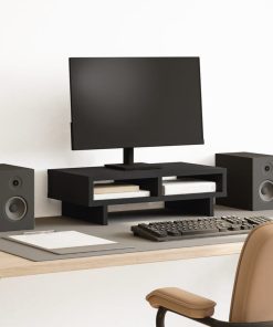 vidaXL Monitorständer Schwarz 50x27x15 cm Holzwerkstoff