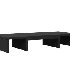 vidaXL Monitorständer Verstellbar Schwarz 60x24x10,5 cm Holzwerkstoff