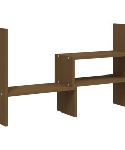 vidaXL Monitorständer Honigbraun (39-72)x17x43 cm Massivholz Kiefer