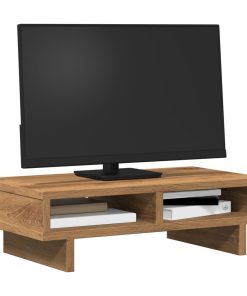 vidaXL Monitorständer Artisan-Eiche 50x27x15 cm Holzwerkstoff