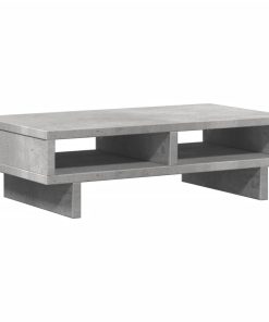 vidaXL Monitorständer Betongrau 50x27x15 cm Holzwerkstoff