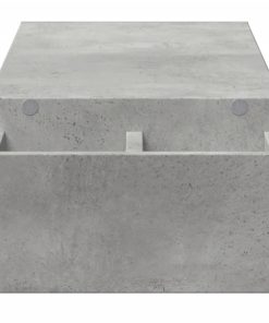 vidaXL Monitorständer mit Stauraum Betongrau 100x27x15cm Holzwerkstoff