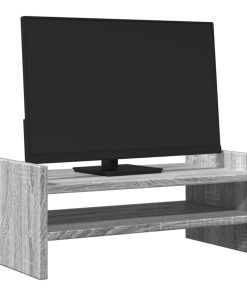 vidaXL Monitorständer Grau Sonoma 50x27x20 cm Holzwerkstoff
