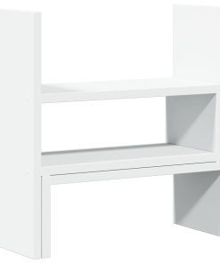 vidaXL Schreibtisch-Organizer Verstellbar Weiß 40x17x41 cm