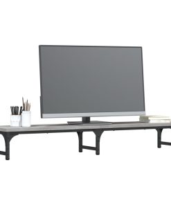 vidaXL Monitorständer Grau Sonoma 105x23x15,5 cm Holzwerkstoff