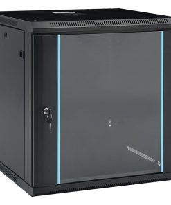 vidaXL 12U Netzwerkschrank Wandmontage 19" IP20 600x600x640 mm