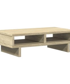 vidaXL Monitorständer Sonoma-Eiche 50x27x15 cm Holzwerkstoff
