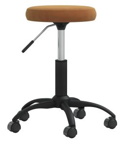 vidaXL Massagehocker Samt Braun