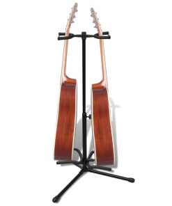 Verstellbare Doppelgitarrenständer Faltbare Instrument-Rack