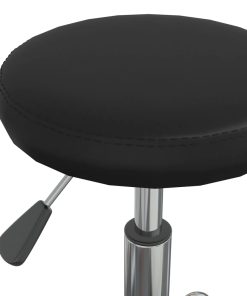 vidaXL Massagehocker Kunstleder Schwarz