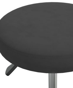 vidaXL Massagehocker Samt Schwarz
