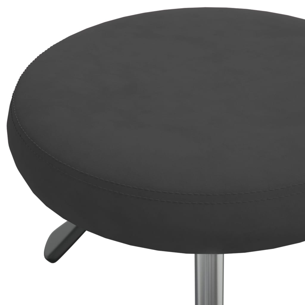 vidaXL Massagehocker Samt Schwarz