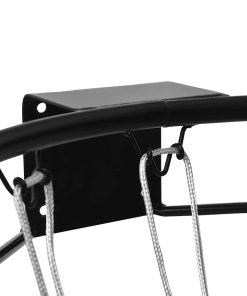 vidaXL Basketballring Schwarz 45 cm Stahl