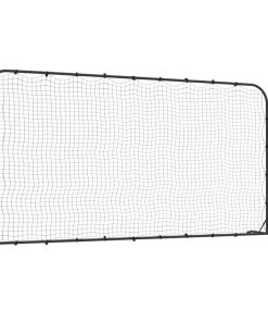 vidaXL Fußball-Rebounder Schwarz 366x90x183 cm HDPE