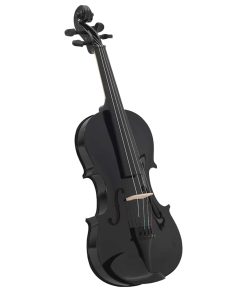 vidaXL Violine Komplettset mit Bogen und Kinnhalter Helles Holz 4/4