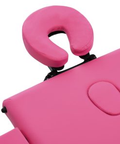vidaXL Massageliege Klappbar 3-Zonen mit Aluminiumgestell Rosa