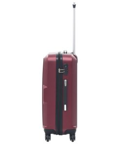 vidaXL Hartschalen-Trolley-Set 3 Stk. Weinrot ABS