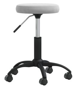 vidaXL Massagehocker Samt Hellgrau
