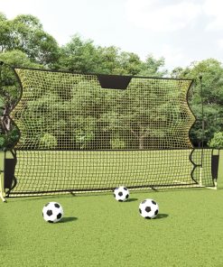 vidaXL Fußball-Rebounder Schwarz und Gelb 183x85x120 cm Polyester
