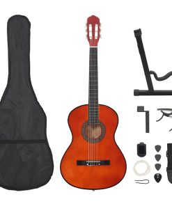 vidaXL 12.-tlg. Klassische Gitarre Set für Anfänger 4/4 39"