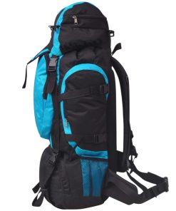 vidaXL Wanderrucksack XXL 75 L Schwarz und Blau