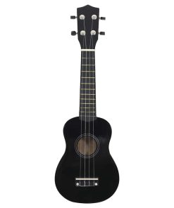 vidaXL Sopran-Ukulele-Set mit Tasche für Kinder Schwarz 23"