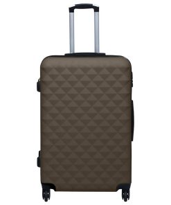 vidaXL Hartschalen-Trolley-Set 3 Stk. Braun ABS