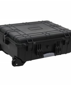 vidaXL Flugkoffer mit Rollen Schwarz 63x50x23 cm PP