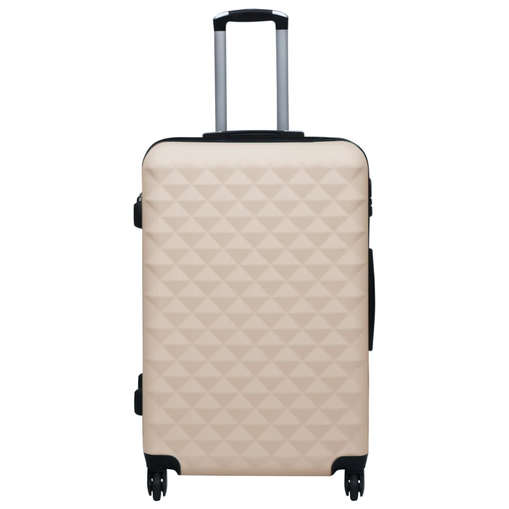 vidaXL Hartschalen-Trolley-Set 3 Stk. Golden ABS